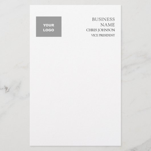 Professioneel Modern Eenvoudig Sober Briefpapier (Voorkant)