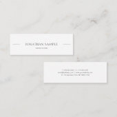 Professioneel, modern, eenvoudig tapy bovenaan mini visitekaartje (Voorkant / Achterkant)