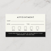 Professioneel Modern Eenvoudig Uw volgende afspraa Visitekaartje (Achterkant)