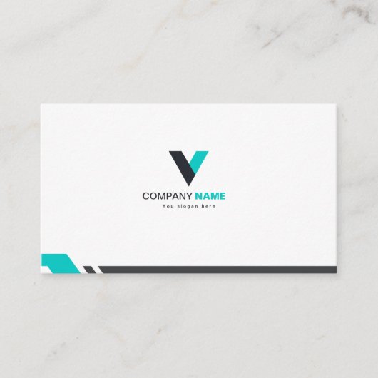 Professioneel, modern, eenvoudig visitekaartje (Voorkant)