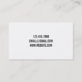 Professioneel, modern, eenvoudig Visitekaartje (Achterkant)