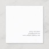 Professioneel Modern Eenvoudig wit Minimalistisch  Vierkante Visitekaartje (Achterkant)