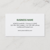 Professioneel, modern, eenvoudig wit visitekaartje (Achterkant)