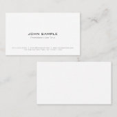 Professioneel, modern, eenvoudig wit visitekaartje (Voorkant / Achterkant)