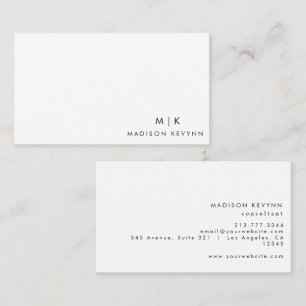 Professioneel Modern Eenvoudig Zwart Minimalistisc Visitekaartje