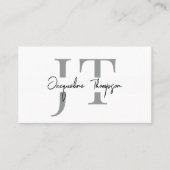 Professioneel Modern Eenvoudig Zwart & Wit Minimaa Visitekaartje (Voorkant)