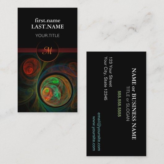Professioneel modern Elegant Cool RegeboorGreen Visitekaartje (Voorkant / Achterkant)