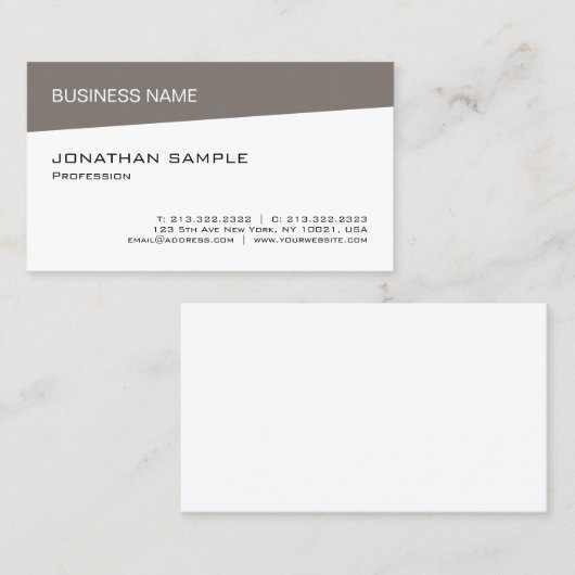 Professioneel modern elegant design bedrijf visitekaartje (Voorkant / Achterkant)