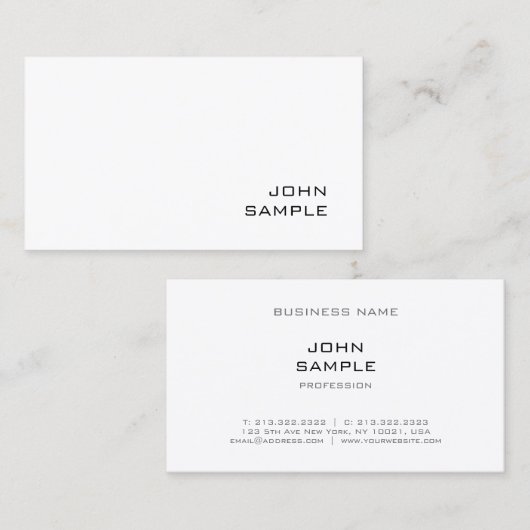 Professioneel, modern elegant design — Eenvoudig d Visitekaartje (Voorkant / Achterkant)