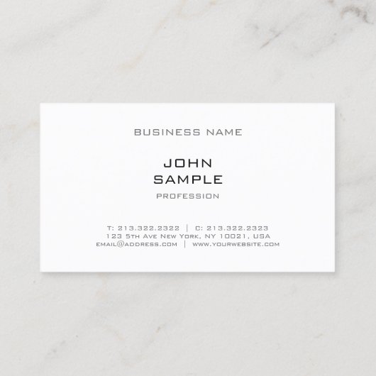 Professioneel, modern elegant design — Eenvoudig d Visitekaartje (Achterkant)