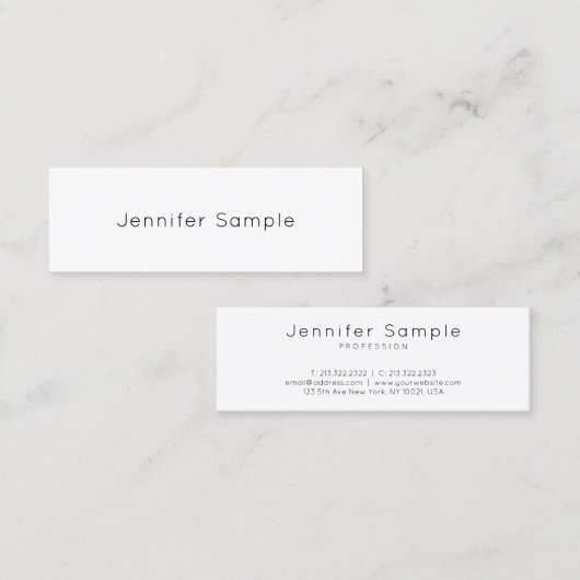 Professioneel, modern elegant design met minimale mini visitekaartje (Voorkant / Achterkant)