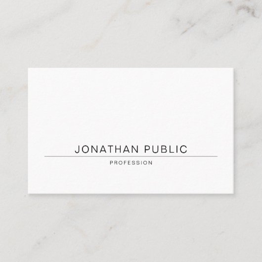 Professioneel, modern elegant design met minimale  visitekaartje (Voorkant)