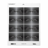 Professioneel Modern Elegant Eenvoudig Metaal Grij Etiket (Full Sheet)