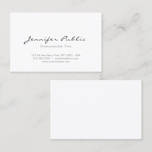 Professioneel, modern, elegant en stijlvol design visitekaartje (Voorkant / Achterkant)