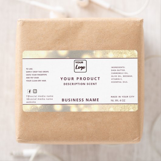 Professioneel modern elegant-etiket met sparren etiket (Insitu)