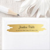 Professioneel modern Elegant Gold White Hand Scrip Etiket (Insitu)