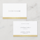 Professioneel Modern Elegant Goud Eenvoudig Ontwer Visitekaartje (Voorkant / Achterkant)