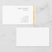 Professioneel Modern Elegant Goud Wit Eenvoudig Visitekaartje (Voorkant / Achterkant)