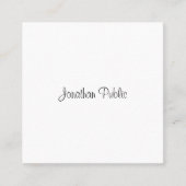 Professioneel modern elegant handgeschreven script vierkante visitekaartje (Voorkant)