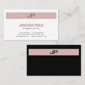 Professioneel Modern Elegant Kleuren Monogram Visitekaartje (Voorkant / Achterkant)