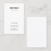 Professioneel Modern Elegant Minimalistisch Vertic Visitekaartje (Voorkant / Achterkant)