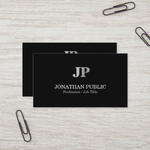 Professioneel modern Elegant Monogram Chic Visitekaartje