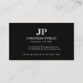 Professioneel modern Elegant Monogram Chic Visitekaartje (Achterkant)