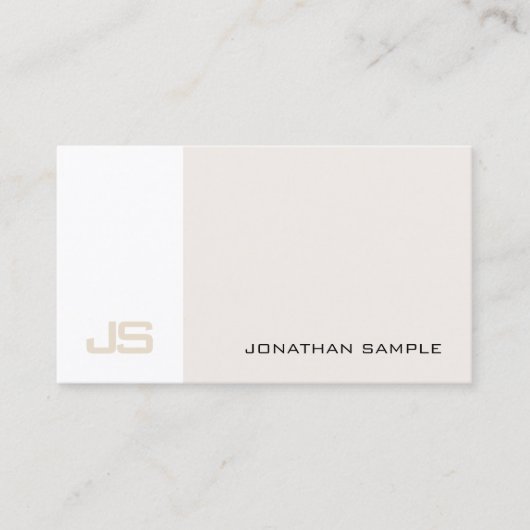 Professioneel Modern Elegant Ontwerp Monogram Visitekaartje (Voorkant)