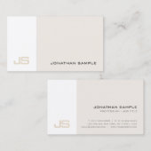 Professioneel Modern Elegant Ontwerp Monogram Visitekaartje (Voorkant / Achterkant)