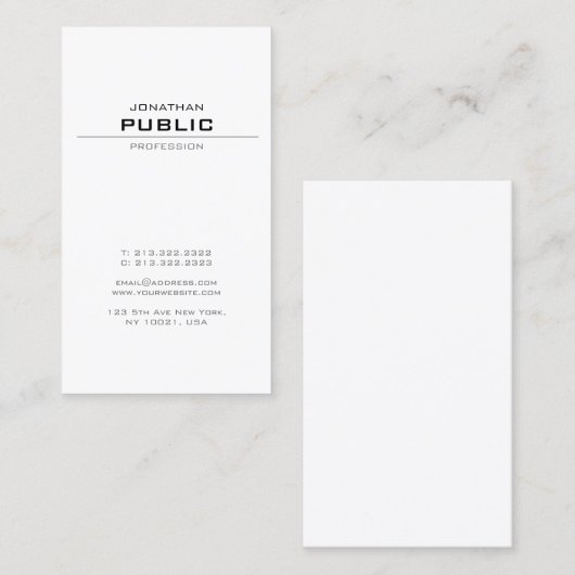 Professioneel modern, elegant, schoner ontwerp visitekaartje (Voorkant / Achterkant)