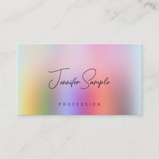 Professioneel Modern Elegant Sjabloon Calligrafie Visitekaartje (Voorkant)