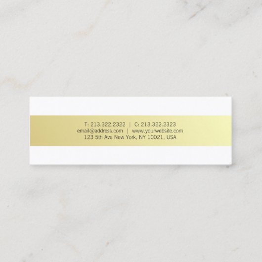 Professioneel, modern, elegant, stijlvol design mini visitekaartje (Achterkant)