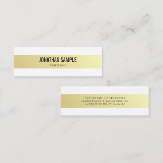 Professioneel, modern, elegant, stijlvol design mini visitekaartje (Voorkant / Achterkant)