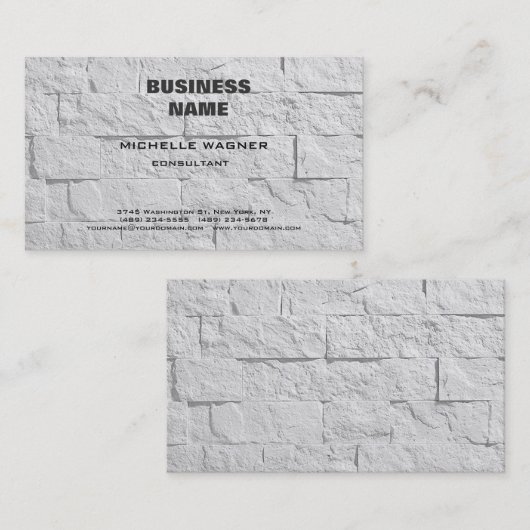 Professioneel, modern, elegant wandontwerp minimal visitekaartje (Voorkant / Achterkant)