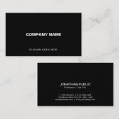 Professioneel Modern Elegant Zwart Eenvoudig Visitekaartje (Voorkant / Achterkant)