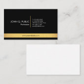 Professioneel, modern, elegant zwart en eenvoudig  visitekaartje (Voorkant / Achterkant)