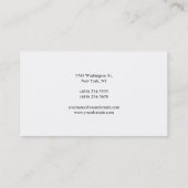 Professioneel Modern Elegant Zwart & Wit Visitekaartje (Achterkant)