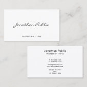 Professioneel modern elegante kalligrafie script visitekaartje (Voorkant / Achterkant)