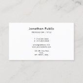 Professioneel modern elegante kalligrafie script visitekaartje (Achterkant)