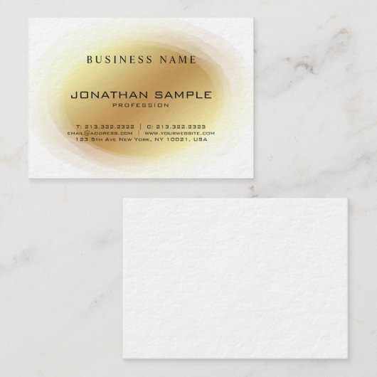 Professioneel, modern elite Gold-ontwerp elegant l Visitekaartje (Voorkant / Achterkant)