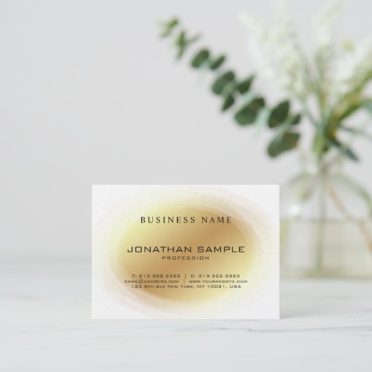 Professioneel, modern elite Gold-ontwerp elegant l Visitekaartje (Staand voorkant)
