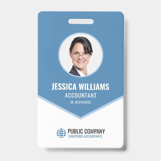 Professioneel Modern Employee Event Personeel ID Badge (Voorkant)