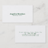 Professioneel, modern en eenvoudig wit visitekaartje (Voorkant / Achterkant)