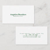 Professioneel, modern en eenvoudig wit visitekaartje (Voorkant / Achterkant)