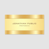 Professioneel, modern en elegant Gold Metallic loo Naamplaatje (Voorkant)