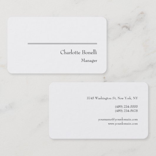 Professioneel, modern en minimaal creatief visitekaartje (Voorkant / Achterkant)