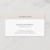 Professioneel, modern en minimaal elegant eenvoudi visitekaartje (Voorkant)