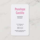 Professioneel, modern en minimaal lichtroze wit visitekaartje (Voorkant)