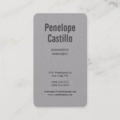 Professioneel, modern en minimaal platte roze grij visitekaartje (Voorkant)