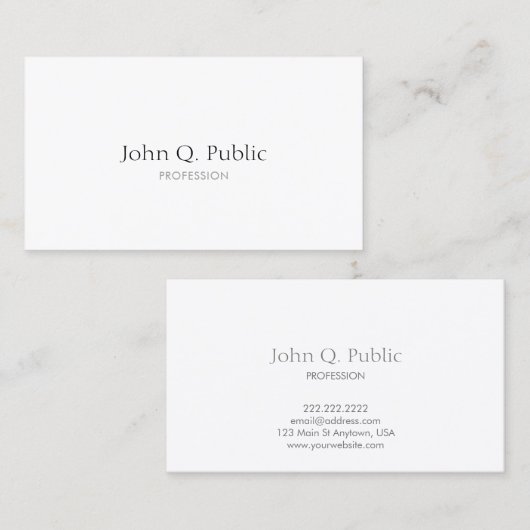 Professioneel, modern en minimaal vormend, stijlvo visitekaartje (Voorkant / Achterkant)